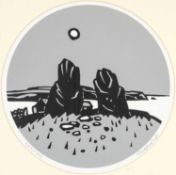 ‡ SIR KYFFIN WILLIAMS RA (Welsh 1918-2006) limited edition (263/500) circular screenprint - entitled
