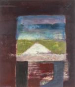 ‡ ROGER CECIL (Welsh 1942-2015) mixed media on paper - entitled verso 'Cariad' on Kooywood Gallery