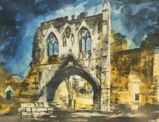 ‡ JOHN PIPER (British, lived, worked Wales 1903-1993) limited edition (28/100) etching - entitled