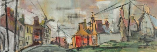 ‡ JOHN UZZELL EDWARDS (Welsh 1937-2014) mixed media - entitled verso 'Dowlais Top', signed in full