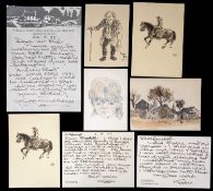 SIR KYFFIN WILLIAMS RA (Welsh 1918-2006) handwritten letters and ephemera - includes large signed