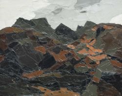 ‡ SIR KYFFIN WILLIAMS RA (Welsh 1918-2006) oil on canvas - titled in black ink verso 'Moelwyn Bach