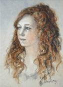 ‡ VALERIE GANZ (Welsh 1936-2015) mixed media - entitled verso 'Laura' on Albany Gallery label,