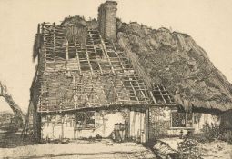 ‡ GRAHAM SUTHERLAND (British, worked Wales 1903-1980) 1924 etching on wove - thatched cottage,