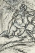 ‡ PETER PRENDERGAST (Welsh 1946-2007) graphite on paper - entitled verso 'The Lady' on Martin Tinney