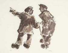 ‡ SIR KYFFIN WILLIAMS RA (Welsh 1918-2006) limited edition (artist's proof) lithograph - two farmers