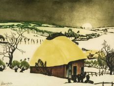 VALERIUS DE SAEDELEER (1867-1941) Robert Hebbelinck limited edition (54/125) etching and aquatint