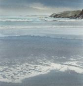 ‡ NAOMI TYDEMAN (Malaysian-British, works Wales b. 1957) fine watercolour - entitled verso 'Moonset,
