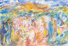‡ ROBERT MACDONALD (British, lives, works Wales b. 1935) mixed media on paper - entitled verso '