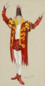 ‡ VALERIE GANZ (Welsh 1936-2015) watercolour and pencil - inscribed verso 'Ryan Davies as Simple