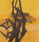 ‡ RAYMOND MARTINEZ (Welsh b. 1937) oil - entitled verso 'Tree Image, Calabria, 2' on Lefevre Gallery