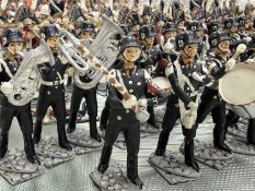 HAND-PAINTED CAST LEAD SOLDIERS, large collection of various regiments, with other models