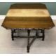 OAK GATELEG DINING TABLE, with wavy edge, twist supports, 73 (h) x 51 / 153 (w) x 106cms (d); and - Image 3 of 4