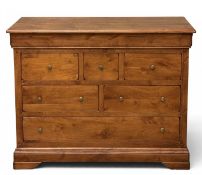 MODERN WALNUT EFFECT CHEST of six drawers, 87 (h) x 110 (w) x 50cms (d) Provenance: private