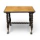 VICTORIAN OAK OBLONG SIDE TABLE, twist supports, brass and wooden ball-claw feet, 71 (h) x 92 (w) - Image 1 of 6