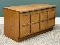 NATHAN DROP-DOWN LOUNGE CABINET, square patterned front, 51 (h) x 91 (w) x 46cms (d) Provenance: