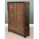 EDWARDIAN OAK BOOKCASE CUPBOARD, with twin glazed doors and base cupboard doors, 144 (h) x 103 (w) x - Image 4 of 5