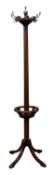 VICTORIAN MAHOGANY HAT, COAT & STICK STAND, with metallic hooks, 194cms (h) Provenance: deceased