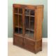 EDWARDIAN OAK BOOKCASE CUPBOARD, with twin glazed doors and base cupboard doors, 144 (h) x 103 (w) x - Image 2 of 5