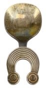 ELIZABETH II IRISH SILVER CADDY SPOON, with Gleninsheen collar handle, Thomas O'Connor, Dublin 1973,
