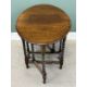 OAK GATELEG DINING TABLE, with wavy edge, twist supports, 73 (h) x 51 / 153 (w) x 106cms (d); and - Image 4 of 4