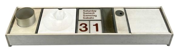 ARTIFACT DESIGNS RETRO ALUMINIUM DESK ORGANISER, with multiple compartments and perpetual
