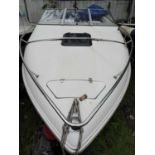 SMALL FIBREGLASS CABIN CRUISER SPEEDBOAT 'Excel by Wellcraft', 6.4 (l) x 2.13m (w), along with