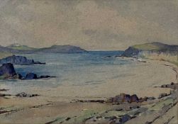 HARRY HUGHES WILLIAMS (Welsh, 1892-1953) watercolour - entitled verso 'A Peaceful Anglesey Coast,