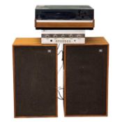 HI-FI EQUIPMENT, to include pair of wooden-cased Wharfedale speakers, 61cms (h); Thorens TD125