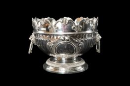 GEORGE V SILVER MONTEITH, Walker & Hall, Sheffield 1926, conventional form with lion mask handles,
