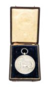 INDIAN WHITE METAL COMMEMORATIVE MEDAL, Horse Show Silver Medal, undated but c. 1930s, by J S & A