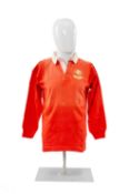 A VICTORIOUS 1972 LLANELLI RUGBY UNION JERSEY FAMOUSLY MATCH-WORN BY TOMMY DAVID VERSUS NEW