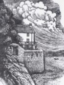 ‡ JOHN PETTS (British, lived, worked Wales 1914-1991) wood engraving - entitled 'The Boathouse