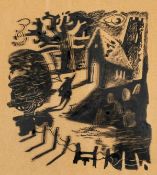 ‡ CLIVE HICKS-JENKINS (Welsh b. 1951) ink and sgraffito on acetate - entitled verso 'Study for the