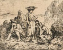‡ AUGUSTUS JOHN RA (Welsh 1878-1961) intaglio etching, one of twenty-five - entitled verso 'The