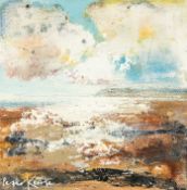 ‡ PETER KETTLE (British b. 1987) oil on canvas - entitled verso 'Sir John's Hill, Laugharne, Sunny