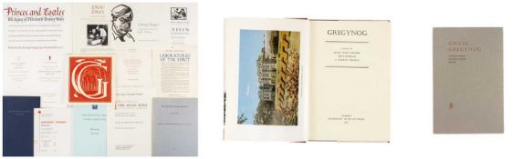 GWASG GREGYNOG EPHEMERA, to include Jonah Jones 'An Artist's Life in Wales', 'Goethe: Poems', 'The