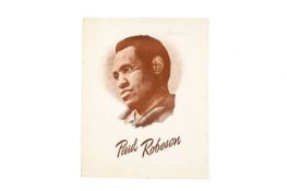 ‡ PAUL ROBESON (1898-1976) signed programme from the UK Recital Tour 1949, fully signed in pencil
