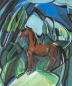 ‡ BRIGID WRIGHT (British, lived, worked Wales, 1939-2000) mixed media - entitled verso 'Tom's