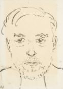 ‡ JACK JONES (Welsh 1922-1993) charcoal - self-portrait, signed with initials and dated 1985, 27.5 x