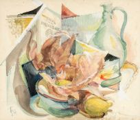 ‡ RAY HOWARD-JONES (British, worked, lived Wales 1903-1996) watercolour - entitled verso 'Still Life