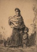 ‡ AUGUSTUS JOHN RA (Welsh 1878-1961) intaglio etching, one of twenty-five - entitled verso 'The