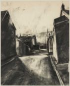 ‡ DAVID CARPANINI (Welsh b. 1946) charcoal on paper - entitled verso 'The Gelly Hill' on Attic