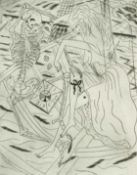 ‡ DAVID JONES (British, worked Wales 1895-1974) copper engraving - entitled verso 'Life in Death'