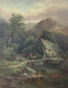 E. WALTERS (fl. 19th century) oil on canvas - entitled verso 'Pandy Mill, Dolgelley [sic] North