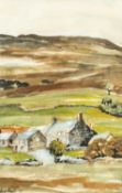 ‡ GWYN ROBERTS (Welsh b. 1953) watercolour - entitled verso 'Ffermdy Ffestiniog Farmhouse,