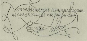 ‡ DAVID JONES (British, worked Wales 1895-1974) copper engraving - entitled verso 'Tailpiece:
