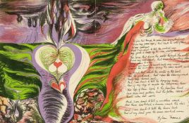 ‡ CERI RICHARDS CBE (Welsh 1903-1971) lithograph - accompanying poem by Dylan Thomas 'The Force That