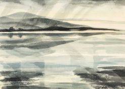 ‡ MERYL WATTS (British, lived, worked Wales 1910-1992) watercolour - entitled verso 'Rainstorm