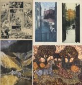‡ VARIOUS PICTURES & PRINTS, including KOLOMAN MOSER (Austrian 1868-1918) monochrome print -